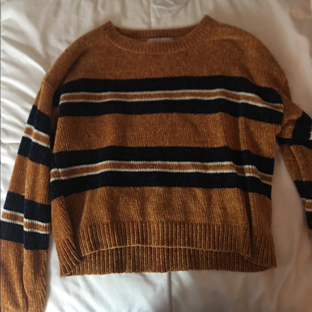 cropped stripped sweater